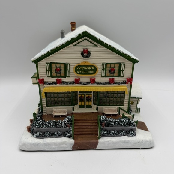 John Deere Other - VTG John Deere Creek Hawthorne Village Light Up General Store 2004 Deer 79118